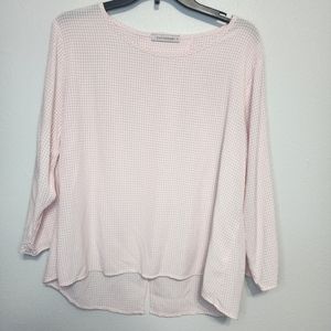 Cut loose pink Gingham blouse size small